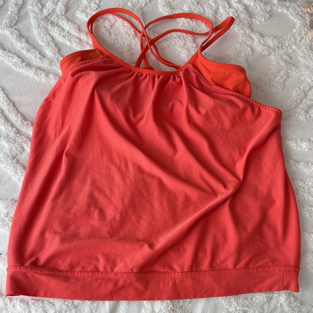 Athleta Vibrant Orange Strappy Tank